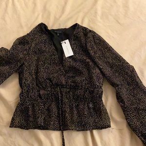 Dynamite pink and black blouse